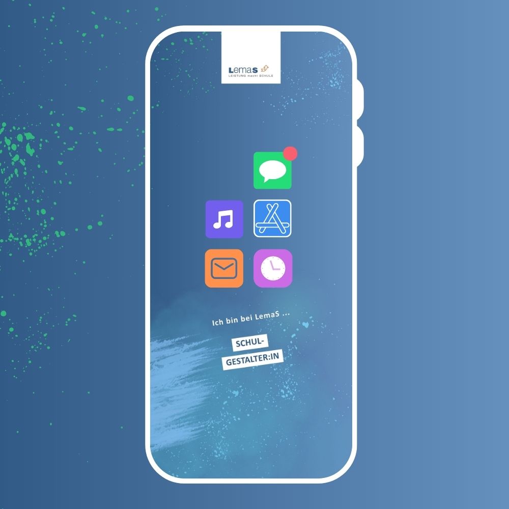 Mockup Phone Hintergrund Schulgestalter:in (Text)