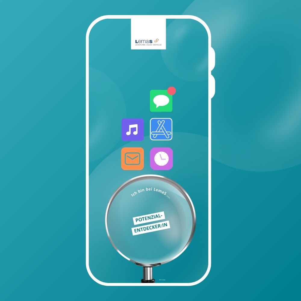 LemaS Phone Mockup Potenzialentdecker:in (Text) Mockup Phone Hintergrund Potenzialentdecker:in (Text)