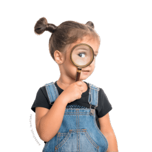 404 Mädchen mit Lupe