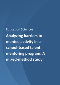 Analyzing barriers to mentee activity in a school-based talent mentoring program: A mixed-method study