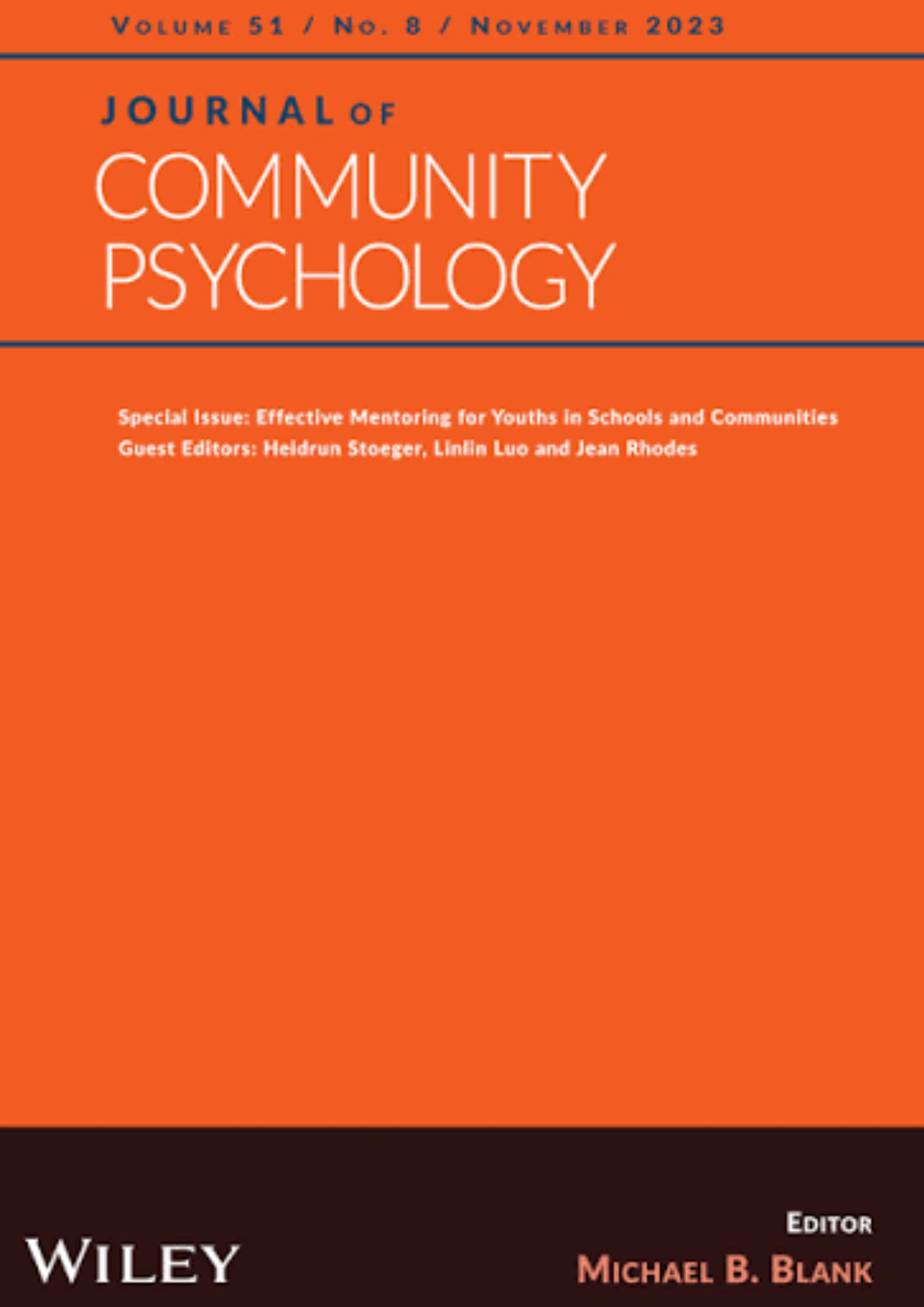 Effective mentoring for youths in schools and communities [Special Issue]