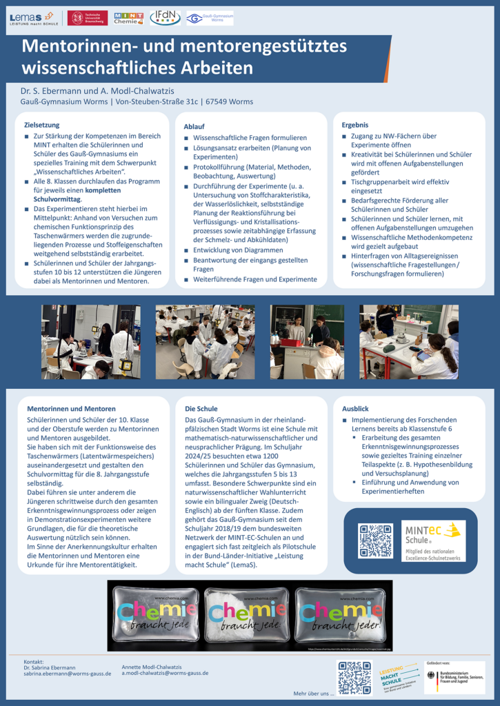 Gauß-Gymnasium Worms: Mentorinnen- und mentorengestütztes wissenschaftliches Arbeiten Gauß-Gymnasium Worms: Mentorinnen- und mentorengestütztes wissenschaftliches Arbeiten